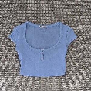 Zara small periwinkle crop top